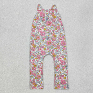 SR1982  spring floral girl long sleeve jumpsuit