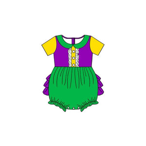 SR2035--pre order Mardi Gras baby girls bubble