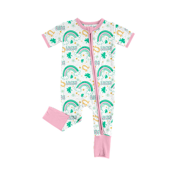 SR2088 pre-order baby girl clothes lucky girl St. Patrick romper-2024.11.9