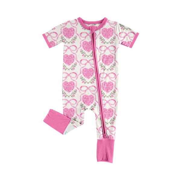 SR2117 pre-order baby girl clothes pink flower girl summer romper-2024.11.13