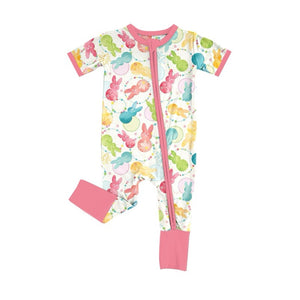 SR2122 pre-order baby girl clothes colorful rabbit girl easter summer romper-2024.11.14