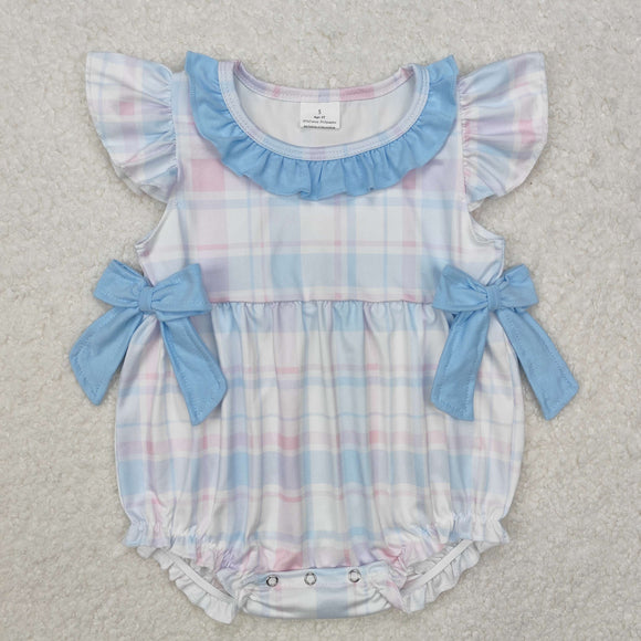 SR2139  baby girl clothes gingham girl Easter bubble