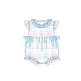 SR2139 pre-order baby girl clothes gingham girl easter bubble-2024.11.16