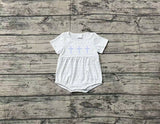 SR2147 pre-order baby  boy clothes embroidery cross boy summer bubble