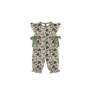 SR2148 pre-order baby girl clothes hunting camo girl summer romper-2024.11.18