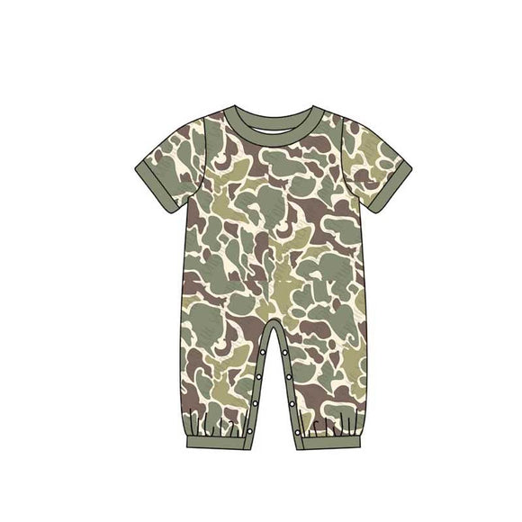 SR2156 pre-order baby boy clothes hunting camo boy summer romper-2024.11.19