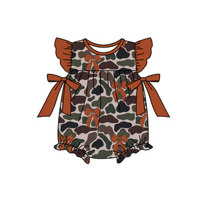 Pre-ordre SR2246 Baby girls brown camouflage romper（Deadline Dec.2）