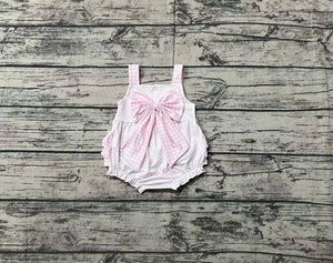 Pre-ordre SR2280 Baby Girls pink suspenders romper