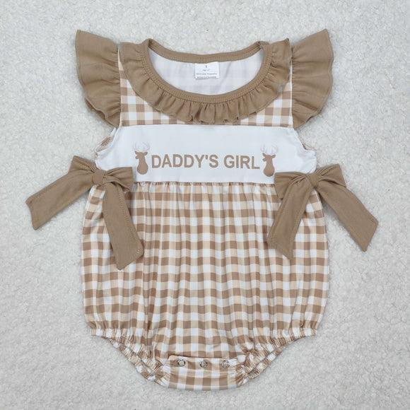 SR2300 Baby daddy's girl bow romper