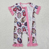 SR2309 Baby Girls princess pink romper