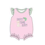 Pre-ordre SR2337 Baby Girls DADDY'S FISHING BUDDY pink romper