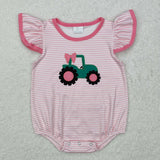 Matching  embroidered  tractor kids outfits