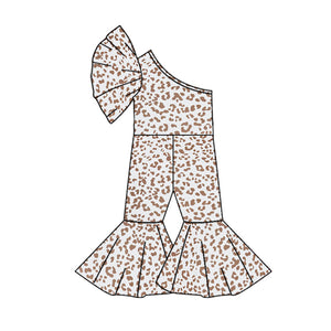 Pre-order SR2490 baby girls leopard Jumpsuit ( Deadline Jan.11 )