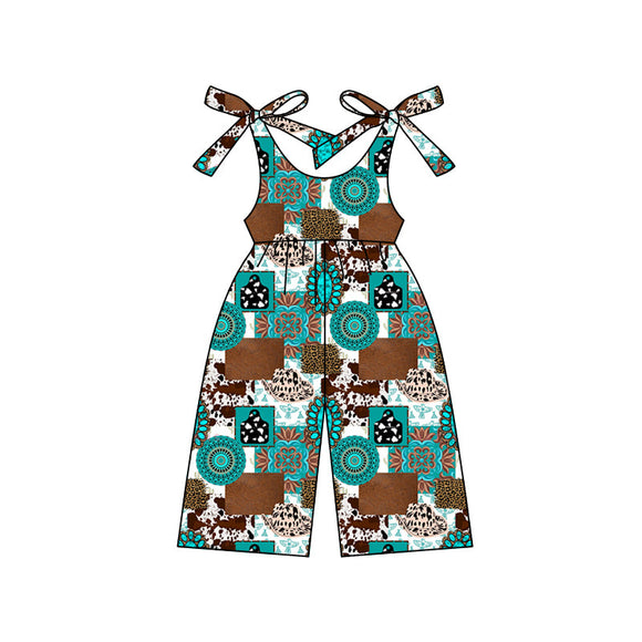 Pre-order SR2492 baby girls brown blue Jumpsuit ( Deadline Jan.11 )