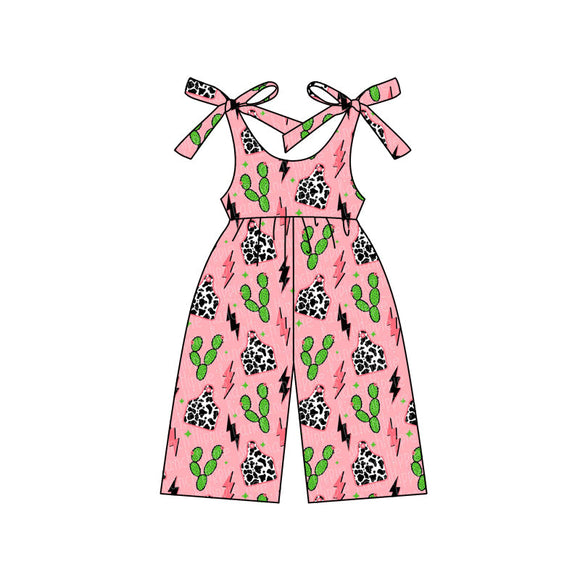 Pre-order SR2497 baby girls Lightning cactus pink Jumpsuit ( Deadline Jan.13 )