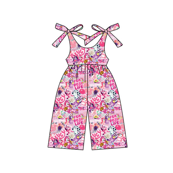 Pre-order SR2526 baby girls pink cartoon dog Jumpsuit ( Deadline Jan.15 )