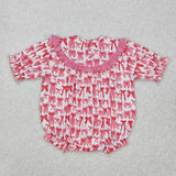 Matching smocked best besie pink bow clothing