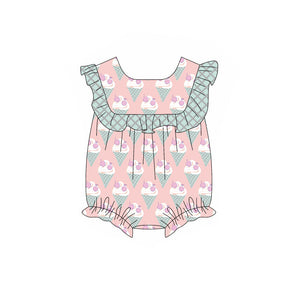 Pre-order SR2703 Baby girls  floral  sleeveless  romper (Deadline Feb.11)