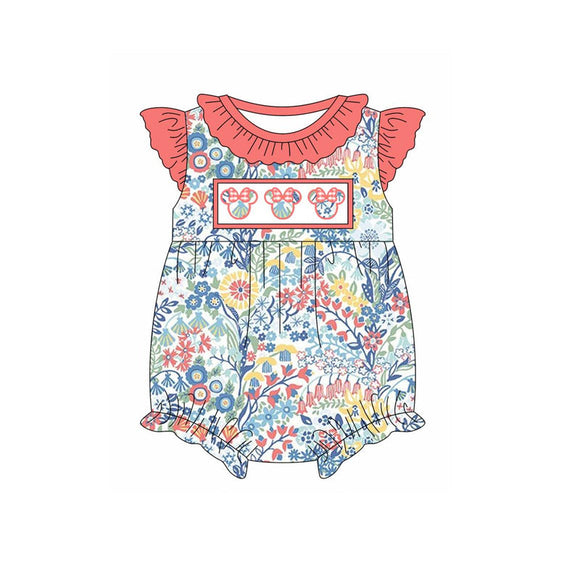 Pre-order SR2705 Baby girls flying sleeve leaf romper (Deadline Feb.11)