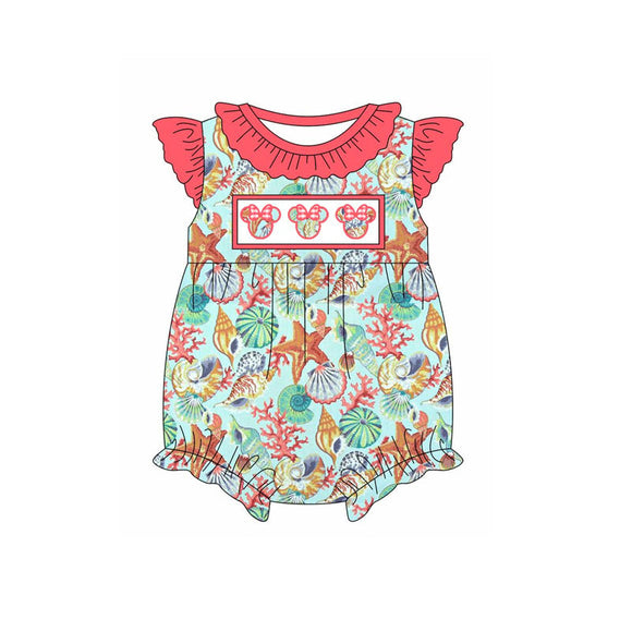 Pre-order SR2706 Baby girls flying sleeve starfish romper (Deadline Feb.11)