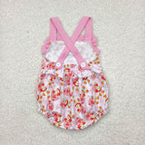 SR2933 Baby girls pink bow Hamburg romper