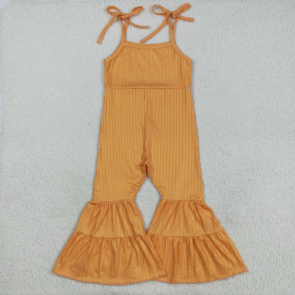 SR3162 baby girls orange ribbed  Jumpsuit