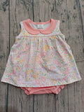 Pre-order SR3628 baby girls flower sleeveless doll romper