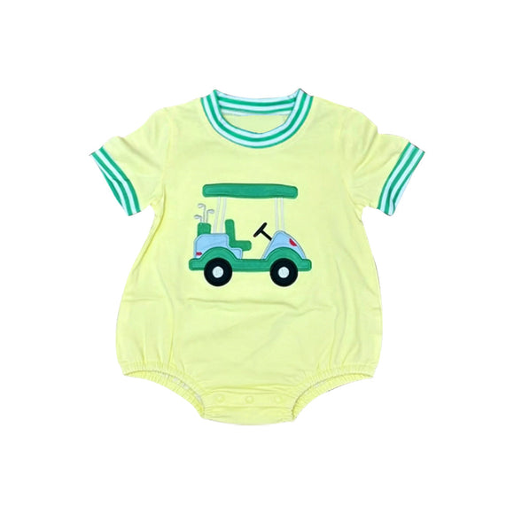 12.13 Pre-order SR3808 Baby golf green green short sleeves romper