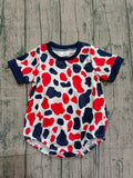 12.17 Pre-order SR3822 Baby boys July Fourth camo short sleeve romper