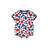 12.17 Pre-order SR3822 Baby boys July Fourth camo short sleeve romper