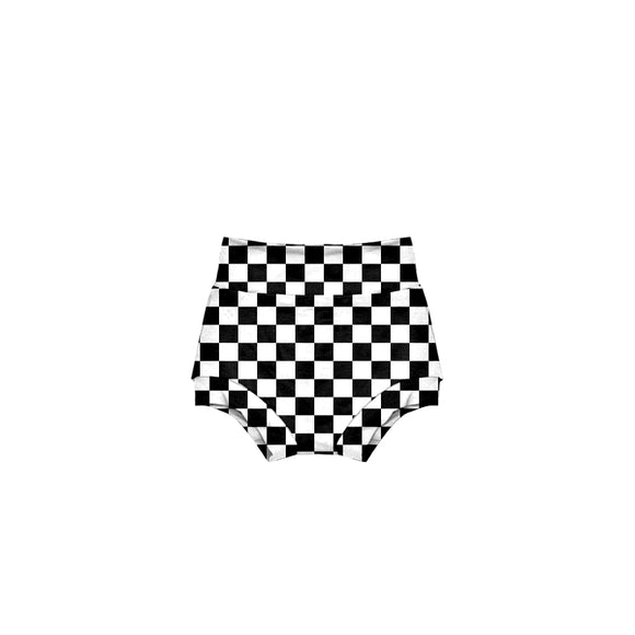 SS0139---pre order Black and white checker bummies