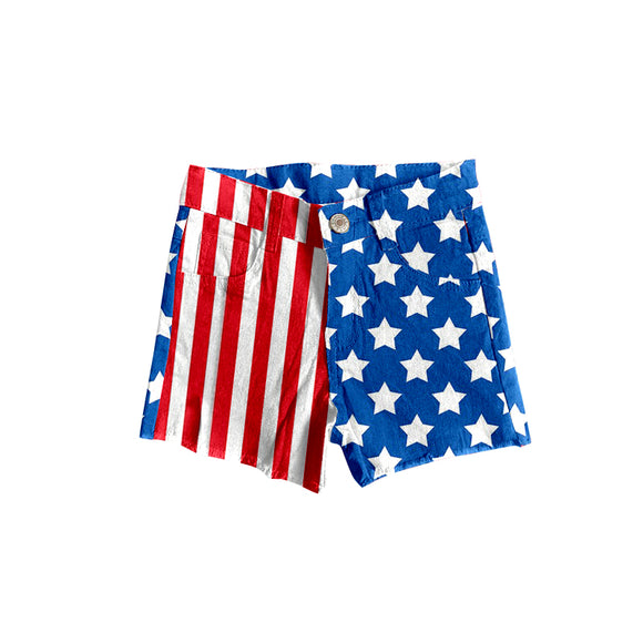 SS0168--pre order 4th July star jeans boy shorts