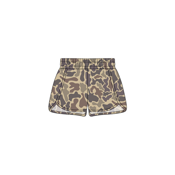 SS0373--pre-order milk silk CAMO girls shorts