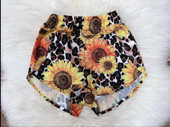 SS0381--pre-order milk silk sunfloral girls shorts