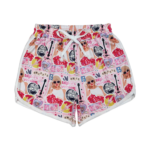 SS0421 Adult women singer rose pink Shorts