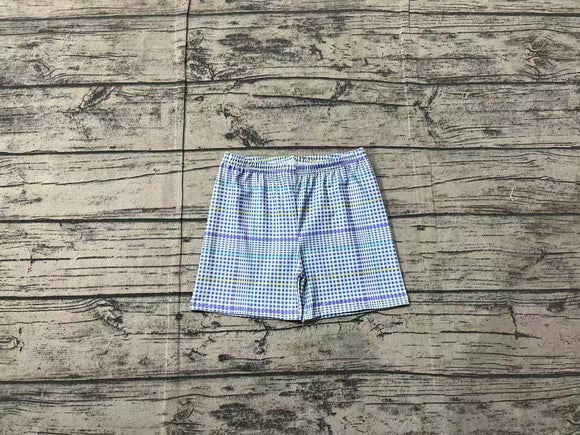 Pre-ordre SS0422 Baby blue plaid short pant (Deadline Jan.1)