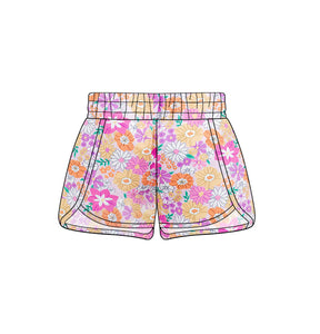 Pre-order SS0428 baby girls rose summer floral shorts (Deadline Jan.7）