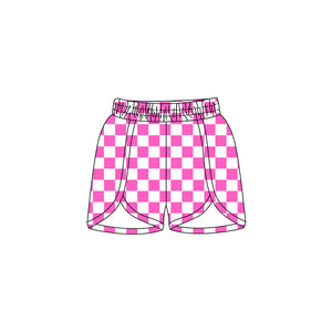 Pre-order SS0431 baby girls rose plaid shorts (Deadline Jan.8）