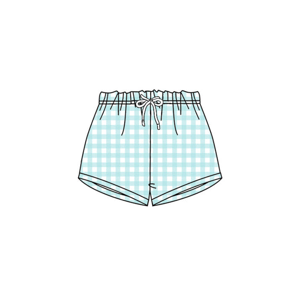 Pre-order SS0455 baby blue checkered shorts (Deadline March.7)