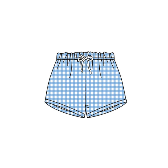 Pre-order SS0457 baby boys blue checkered shorts (Deadline March.7)
