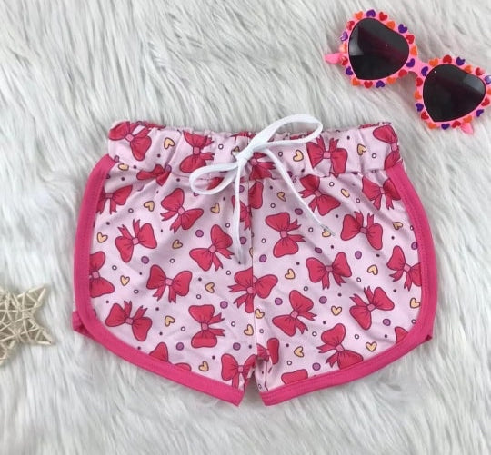 Pre-order SS0462 baby girls pink rose bow shorts (Deadline March.21)