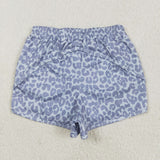 mama & me grey leopard yoga summer shorts
