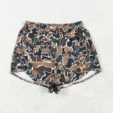 SS0469 Adult women brown camo Shorts yoga