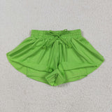 SS0548 YOGA baby girls green shorts