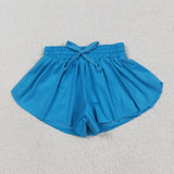 SS0549 baby girls blue shorts yoga