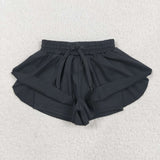 SS0551 baby girls black shorts yoga
