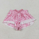 SS0587 girls pink leopard shorts
