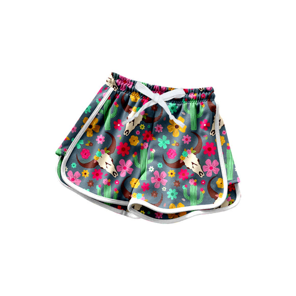 Pre-order SS0606 girls cow cactus shorts  (Deadline May.6）