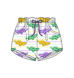 10.1 Pre-order SS0678  baby boys Mardi Gras Crocodile shorts