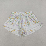 SS0679 Adult women Mardi Gras bow Shorts yoga